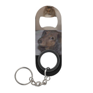 Flesopener-sleutelhanger, honden en katten mini flessenopener