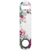 Flesopener Tropische Bloem op Wit Speed Flessenopener (Achterkant)