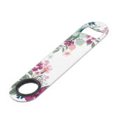 Flesopener Tropische Bloem op Wit Speed Flessenopener (Achterkant Gekanteld)