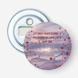 Flesopener voor liefde button flesopener