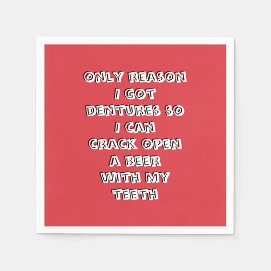 Flesopening Tanden Servetten (Voorkant)