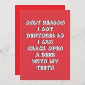 Flesopening Tanden Uitnodiging (Voorkant / Achterkant)