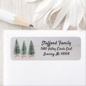 Flespenselen, sneeuwvlokken, miniatuuradres etiket (Insitu)