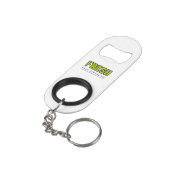 FLESSE flesopener met sleutelhanger (mini) Mini Flessenopener (Achterkant Gekanteld)