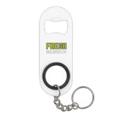 FLESSE flesopener met sleutelhanger (mini) Mini Flessenopener (Achterkant)