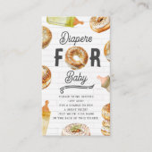 Flessen & Bagels Baby shower Brunch Luier Raffle Informatiekaartje (Voorkant)