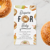Flessen & Bagels Baby shower Brunch Luier Raffle Informatiekaartje