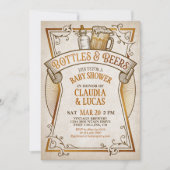 Flessen & Beers Baby shower Invitation Kaart (Voorkant)
