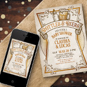 Flessen & Beers Baby shower Invitation Kaart