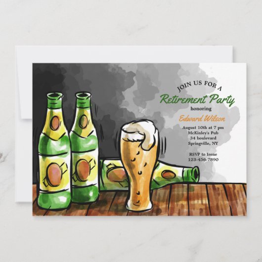 Flessen Bier Uitnodiging (Voorkant)