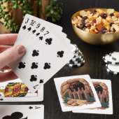 Flessen Bij Een Grot Pokerkaarten (Insitu)