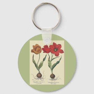  flessen, bloeiende Tulip Flowers en Bulbs Sleutelhanger
