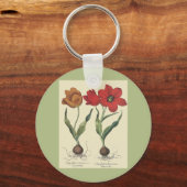  flessen, bloeiende Tulip Flowers en Bulbs Sleutelhanger (Voorkant)