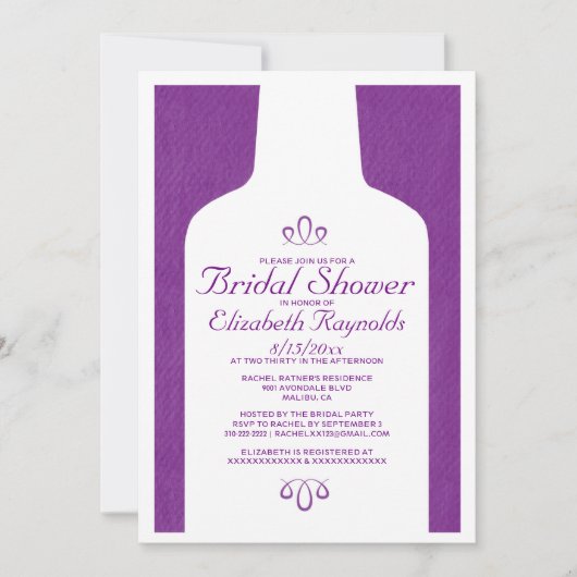  flessen Bridal Shower Invitations Kaart (Voorkant)