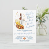 Flessen Brokken en Bier Oktoberfest Baby Shower Kaart (Staand voorkant)