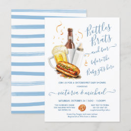 Flessen Brokken en Bier Oktoberfest Baby Shower Kaart