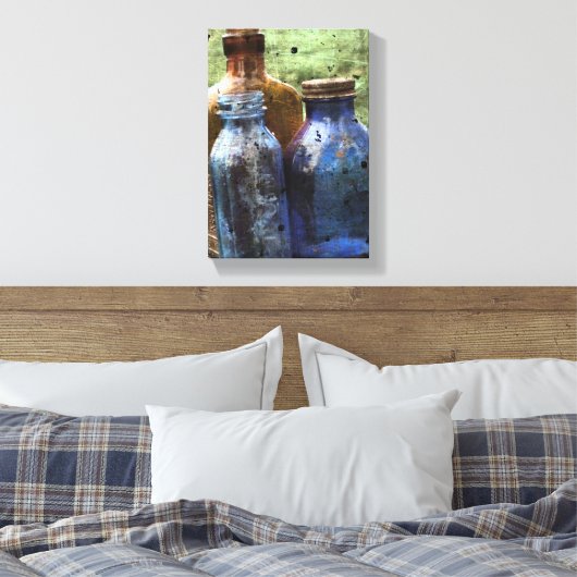  flessen canvas afdruk (Insitu (Slaapkamer))