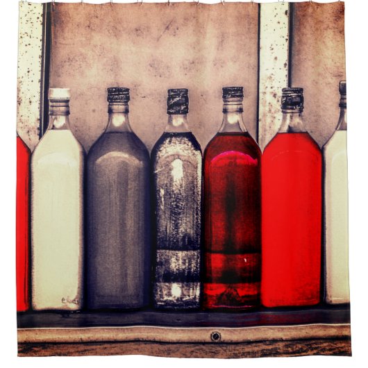 Flessen Douchegordijn (Voorkant)