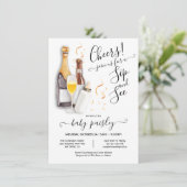 Flessen en Baby shower bier Kaart (Staand voorkant)