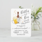 Flessen en Baby shower voor bier Kaart (Staand voorkant)