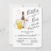 Flessen en Baby shower voor bier Kaart (Voorkant)