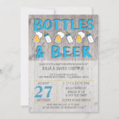 Flessen en Baby shower voor bier Kaart (Voorkant)