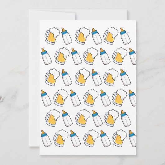 Flessen en Baby shower voor bier Kaart (Achterkant)