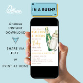 Flessen en bieren Coed Casual Baby shower Kaart