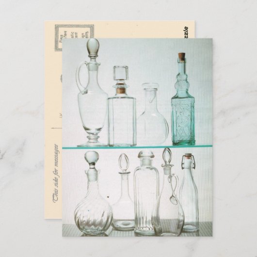 Flessen en decanters briefkaart (Voorkant / Achterkant)