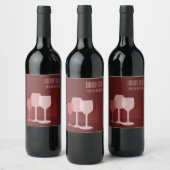 Flessen en glazen wijn etiket (Flessen)