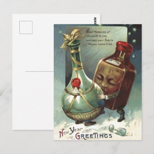 Flessen in liefde briefkaart (Voorkant / Achterkant)