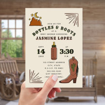 Flessen & Laarzen Cactus Moon Cowboy Baby shower