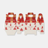 Flessen & Laarzen Cowboy Retro Rood Baby shower Bedankdoosjes (Uitgevouwen)