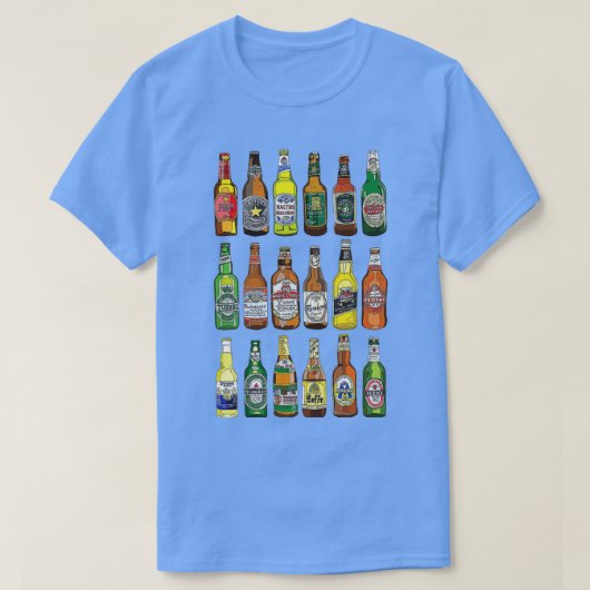 Flessen met beste bier T T-shirt (Design voorkant)