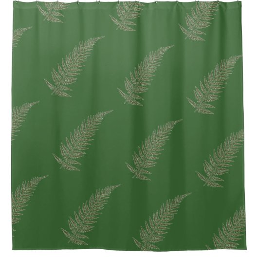 Flessen met botanisch fern lef - Vermengen en matc Douchegordijn (Voorkant)
