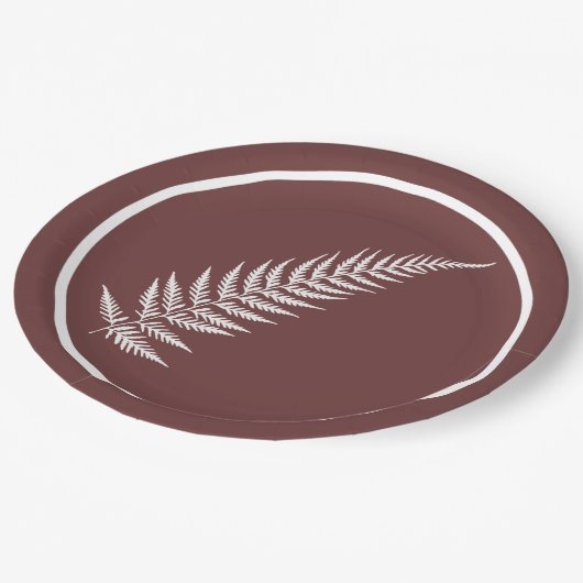 Flessen met botanisch fern lef - Vermengen en matc Papieren Bordje (Gekanteld)