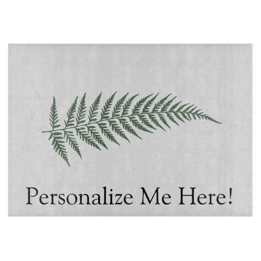 Flessen met botanisch fern lef - Vermengen en matc Snijplank (Voorkant)