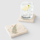 Flessen met botanisch fern lef - Vermengen en matc Stenen Onderzetter (Zijkant)