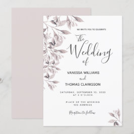 Flessen met flesjesgeblazen roos bruiloft kaart