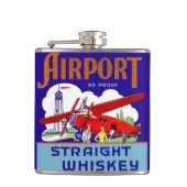  flessen met wieltoetsenbord op vliegveld heupfles (Voorkant)