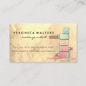 Flessen nagellak gestapeld druipend klantenkaartje (Voorkant)