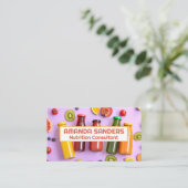 Flessen sap | Achtergrond fruit Visitekaartje (Staand voorkant)