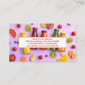 Flessen sap | Achtergrond fruit Visitekaartje (Achterkant)