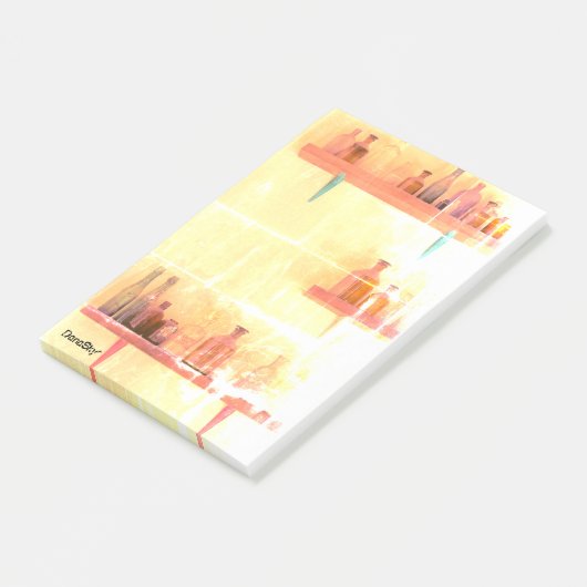  flessen "Shabby Chic" Plaats notities Post-it® Notes (Schuin)