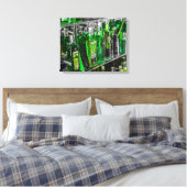 Flessen van Absinthe Stretched Canvas Print (Insitu (Slaapkamer))