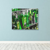 Flessen van Absinthe Stretched Canvas Print (Insitu (Houten vloer))
