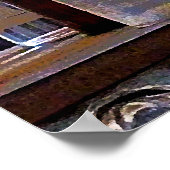 Flessen van chemicaliën op schalen poster (Hoek)