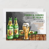 Flessen van de bieruitnodiging kaart (Voorkant)