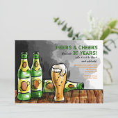 Flessen van de bieruitnodiging kaart (Staand voorkant)