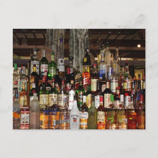 Flessen van vloeibaar water briefkaart (Voorkant)